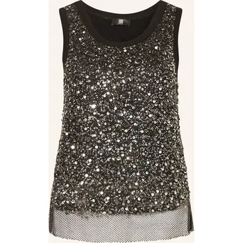 Riani Dámský Top Ze Síťoviny S Flitry, černá / stříbrná /...