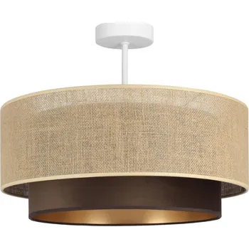 Přisazený lustr SARTA 1xE27/60W/230V hnědá/juta