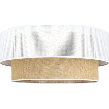 Stropní svítidlo BORHO 1xE27/60W/230V pr. 50 cm bílá/juta