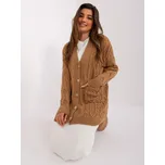 BADU Kamelový svetr s pletenými vzory Barva: camel, Velikost: ONE SIZE