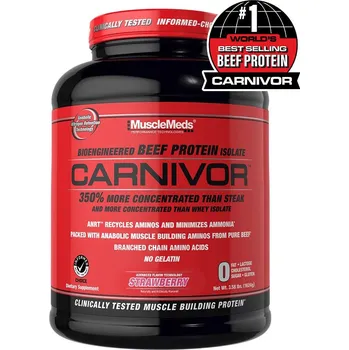 Protein MuscleMeds Carnivor™ - Hydrolyzovaný hovězí protein (1624 g, Jahoda)