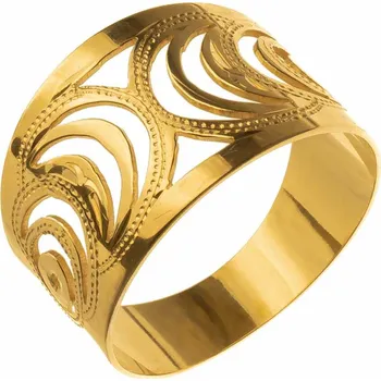 Prsten Argento 72883 Pozlacený stříbrný prsten - s ručním gravírem | Velikost prstenu: 62mm