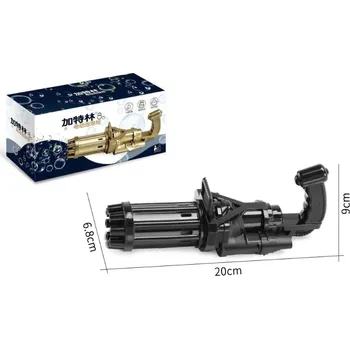 Bublifuk Pistole na mýdlové bubliny 20x9x6 cm ČERNÁ