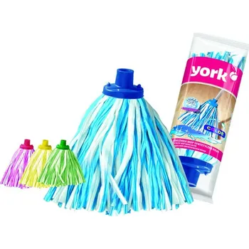 koncovka mopu PÁSKY synt. 150g , barev.hlava, YORK,hr. závit