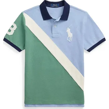 Bavlněné polo tričko Polo Ralph Lauren modrá barva, 323861048009 50X, vel. 163-174