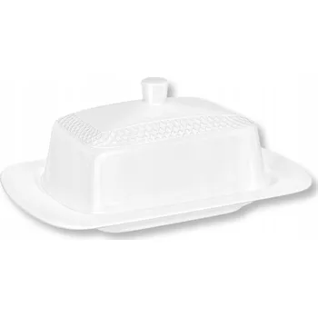 Máslenka Bílá porcelánová máslenka S VÍKEM na máslo WILMAX