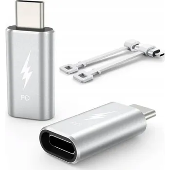 Datový kabel Adaptér Z61455 Apple Lightning - USB 3.1 typ C stříbrný