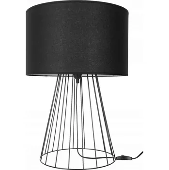 Lampička SPOT Svítidlo Stolní Lampa 1xE27 60W Klasická Černá s Geometrickou Základnou