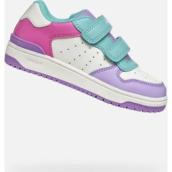 Chlapecké tenisky Dětské tenisky Geox Washiba Girl GEOX bílá | tyrkysová | fuchsiová | fialová | vícebarevná 3443463
