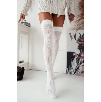 Dámské punčochy Milena dámské nadkolenky bílé Milena bílá 3429678