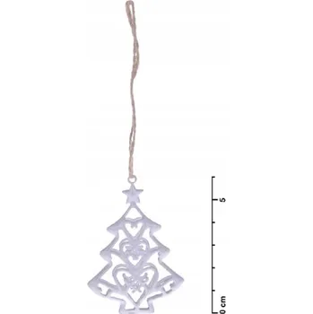 Vánoční dekorace / MFP KOVOVÝ ZÁVĚS NA STROMEČEK BÍLÝ 6 CM