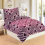 JAHU Povlečení mikroplyš - Labyrint Wine 140x200, 70x90cm