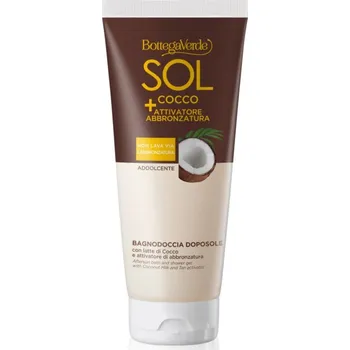 Přípravek po opalování Bottega Verde Sol Cocco sprchový a koupelový gel po opalování 200 ml