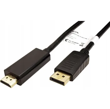 Video kabel ROLINE 11.04.5786 kabelový adaptér 2 m DisplayPort Černý