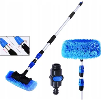 Mycí kartáč na vozidlo Teleskopický kartáč 1100–1680 mm s PVC štětinami na mytí auta