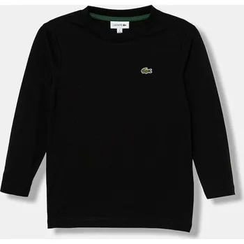 Chlapecké tričko Dětské bavlněné tričko s dlouhým rukávem Lacoste bílá barva, TJ1123 99A, vel. 128