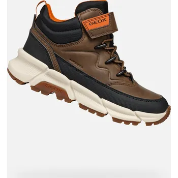 Dámské tenisky Geox Flexyper Plus Boy hnědé kotníkové boty GEOX černá | hnědá | oranžová | krémová | vícebarevná 3443491
