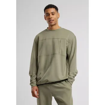 Pánská mikina Scuba Zip Pocket Crew světle zelená Urban Classics kaki 3443867