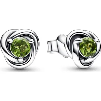 Šperk Pandora Slušivé stříbrné náušnice se zelenými zirkony 292334C03 + 2 měsíce na vrácení zboží