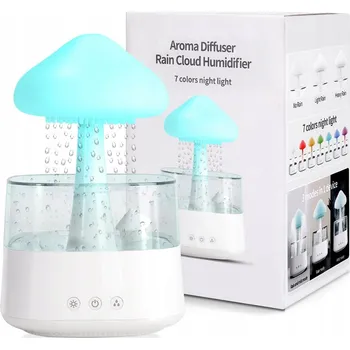 Zvlhčovač vzduchu ZVLHČOVAČ VZDUCHU OBLÁČEK DÉŠŤ AROMATERAPIE DIFUZÉR LED LAMPA + DÁLKOVÉ OVLÁDÁNÍ