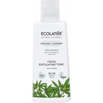 Pleťové exfoliační tonikum pro zpevnění pleti s organickým konopím, 150 ml