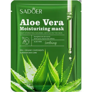 Pleťová maska SADOER Aloe Vera Zvlhčující a Zklidňující Pleťová Maska