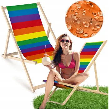 Zahradní lehátko Allbag vícebarevné dřevěné Lehátko