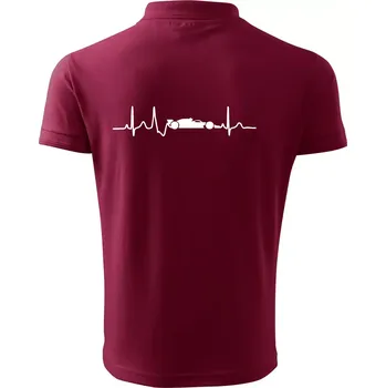 Pánská košile EKG formule - Polokošile pánská Pique Polo 203 - L ( Garnet )