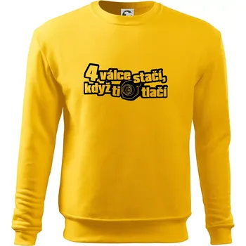Pánská mikina 4 válce stačí když ti turbo tlačí - Mikina Essential pánská - M ( Žlutá )