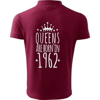 Pánská košile Queens are born in 1962 - Polokošile pánská Pique Polo 203 - S ( Garnet )