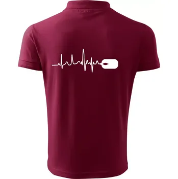 Pánská košile EKG myš - Polokošile pánská Pique Polo 203 - S ( Garnet )