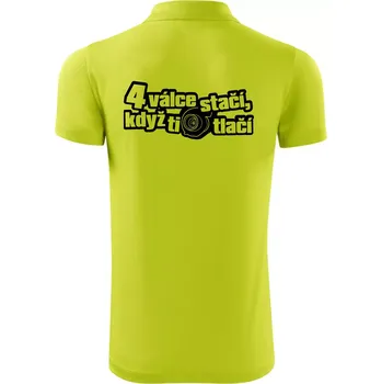 Pánská košile 4 válce stačí když ti turbo tlačí - Polokošile Victory sportovní (dresovina) - L ( Limetková )