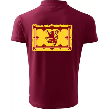 Pánská košile Královský prapor Skotska - Polokošile pánská Pique Polo 203 - 2XL ( Garnet )