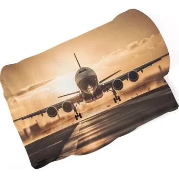 deka Sablio Deka Letadlo přistávající při západu slunce - 150x120 cm