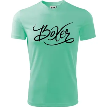 Boxer - nápis okrasný - Dětské triko sportovní (dresovina) - 134 cm/8 let ( Mátová )