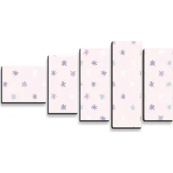 Obraz Sablio Obraz - 5-dílný Barevné hvězdy - 100x60 cm