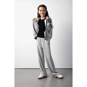 Chlapecké kalhoty Dětské bavlněné tepláky Coccodrillo šedá barva, s aplikací, RAVE GIRL JUNIOR ZC5120104RGJ 09X, vel. 146