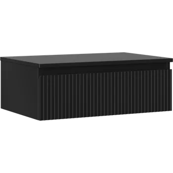 Koupelnový nábytek Mexen Rivel koupelnová skříňka pod umyvadlo 70 cm s deskou, 1 zásuvka, drážkovaná, černý mat - 91A20-07023-1-BFC71 Koupelnové skříňky