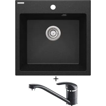 Granitový dřez Granitový dřez SET Deante EVORA ZQJ 2103 černá + Laveo IGA BGG 760D černá