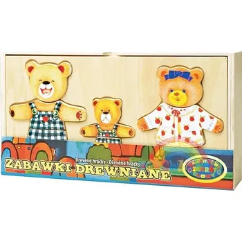 Dřevěná hračka Dromader obleč medvídka a rodinku 3