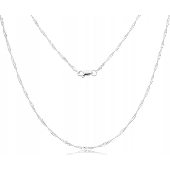 Řetízek Stříbrný Řetízek dámský, vzor Singapur, ryzost 925, délka 45 cm