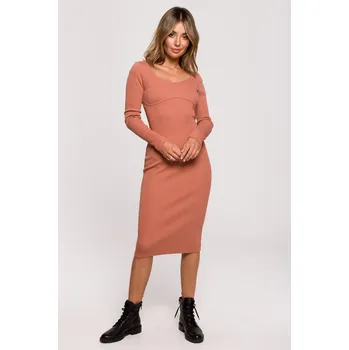 Dámské šaty Ležérní pletené midi šaty BeWear velikost M