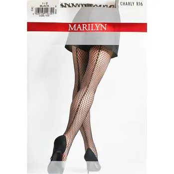 Dámské punčochy Punčocháče kabaretky Marilyn Charly R16 20den černé, velikost 1/2