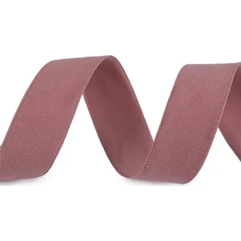 Stuha Sametová stuha oboustranná šíře 25 mm Varianta: 2 starorůžová, Balení: 1 m