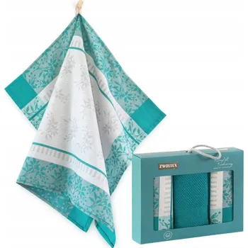 Utěrka ZWOLTEX Sada kuchyňských utěrek JEŘABINA tyrkysová 3 ks