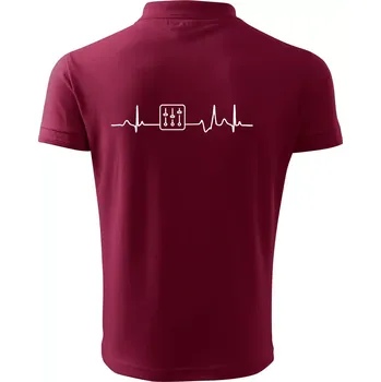 Pánská košile Ekg zvukař - mixpult - Polokošile pánská Pique Polo 203 - 5XL ( Garnet )