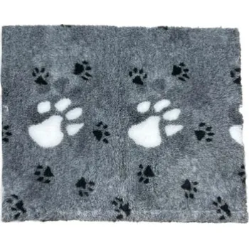 Dětská deka Vetbedka šedá vzor tlapky