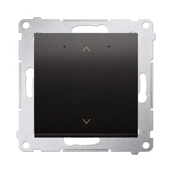 vypínač Vypínač žaluziový místní, s LED podsvětlením, pro ovládání jedné, Simon 54 DEZ1L.01/48, antracitová metalizovaná