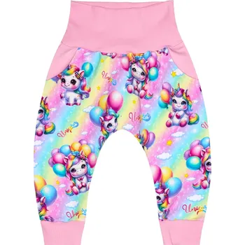 Tepláčky Baggy - Jednorožci párty Velikost: 68