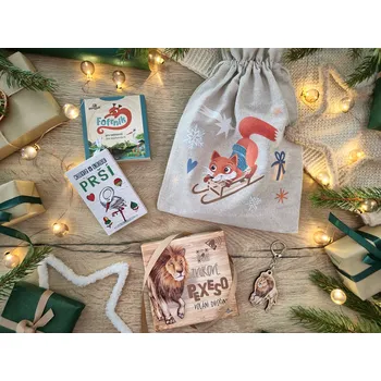 Dárkový potravinový koš Lesní svět "Krása přírody" - dárkový balíček + klíčenka zdarma